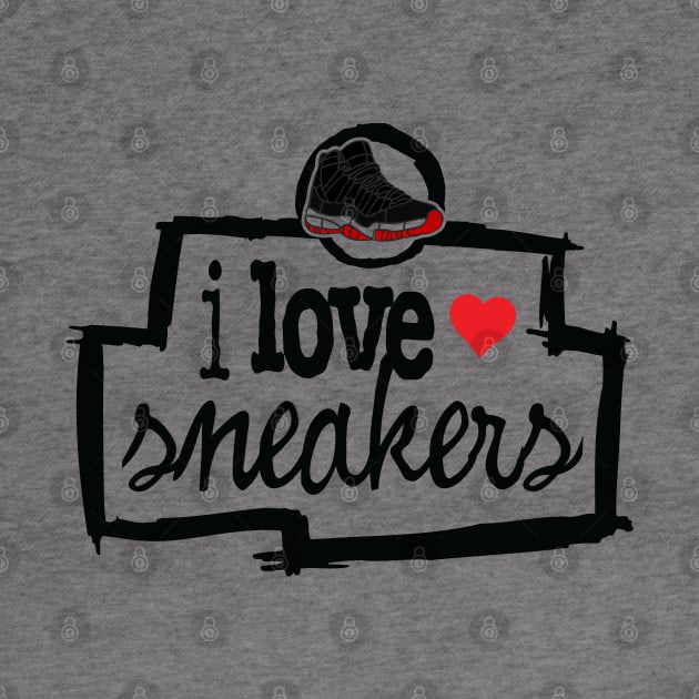 I Love Sneakers Bred by Tee4daily